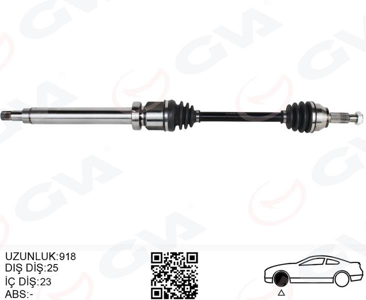 GVAÖn Aks Komple Sag Fıesta V 1.4 Tdcı 02 08 Fuıson 1.4 Tdcı Fıesta Vıı 08 12 1.25-1.4Tdcı- 1.5 Tdcı-1.6 Tdcı B-Max 14 1.4TıGVA 4437020