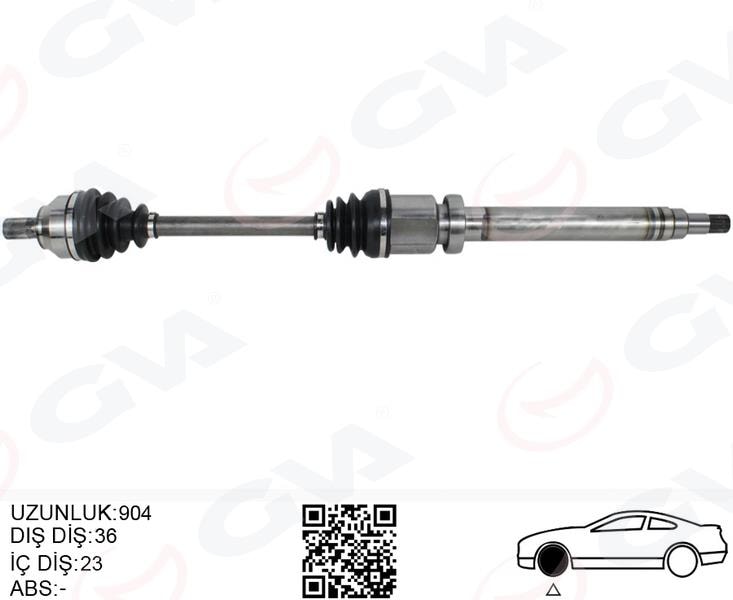 GVAOn Aks Komple Sag Focus Iı 1.6- 1.8 Tı 04 11 C Max 1.6 1.8 Tı 05 11 Benzınlı Volvo S40 Iı 1.6 05 12 V50 1.6 05 12GVA 4435006