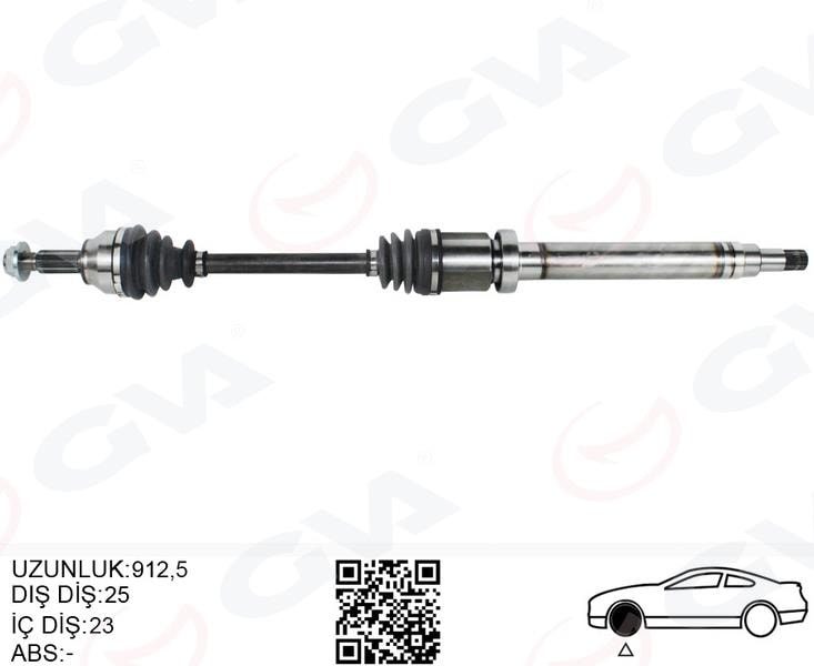 GVAÖn Aks Komple Sağ Ford Courıer 1.5 1.6 Tcdı 14 17GVA 4433100