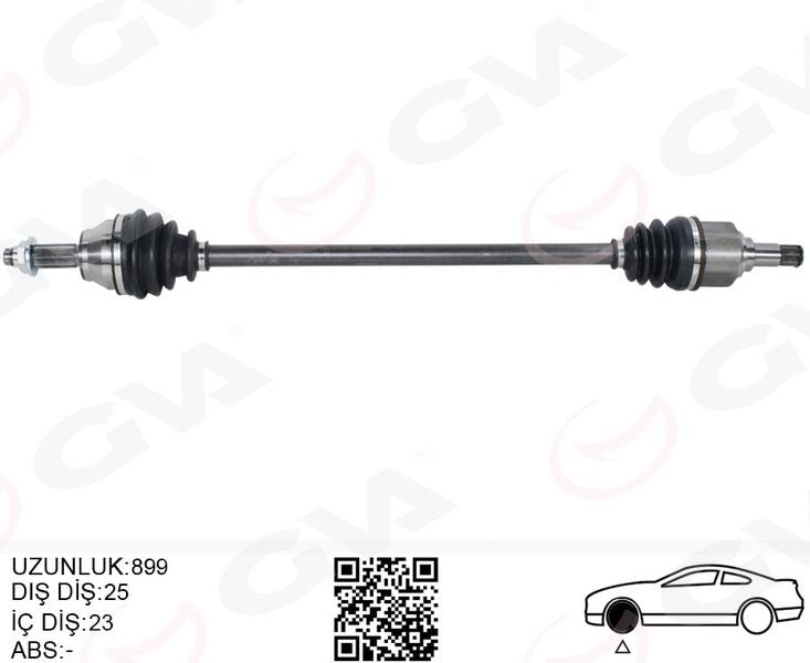 GVAÖn Aks Komple Sağ Ford Escort V- Vı 1.4 - 1.8 16V- 1.8D 90 01GVA 4435000
