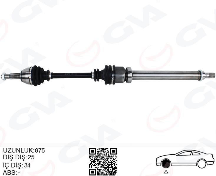 GVAÖn Aks Komple Sağ Ford Fıesta 13 1.6 Benzınlı 1.0 Ecoboost B-Max 1.6TıGVA 4437019
