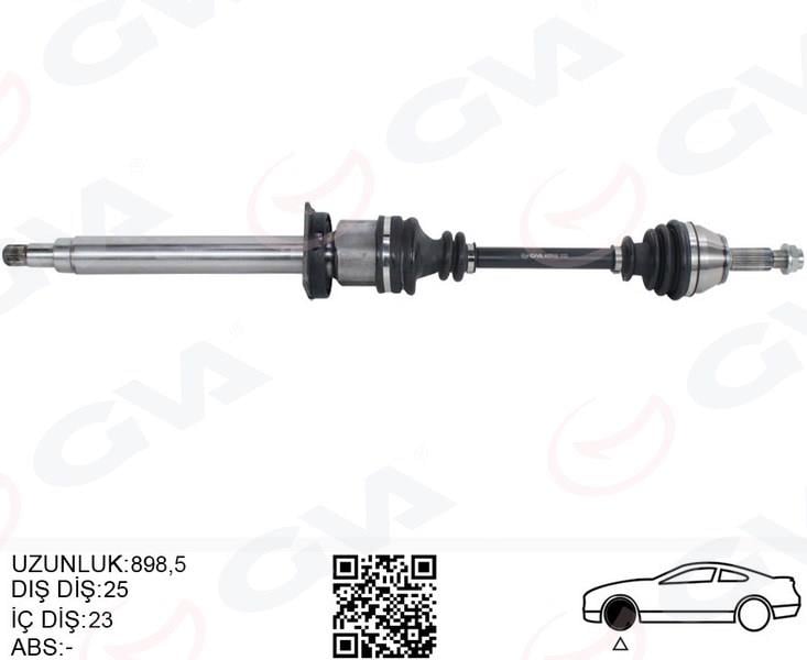 GVAÖn Aks Komple Sağ Ford Fıesta Iv 1.25 - 1.4 16V 1.8Td 95 02GVA 4437018