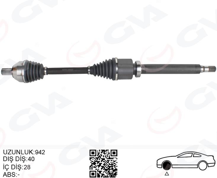 GVAÖn Aks Komple Sağ Ford Mondeo Iv 2.0 Tdcı 07 14GVA 4437014