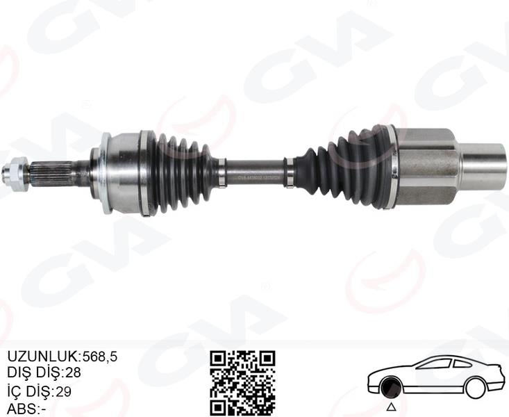GVAÖn Aks Komple Sağ Ford Ranger Tke 11 2.2 Tdcı 4 4GVA 4438002