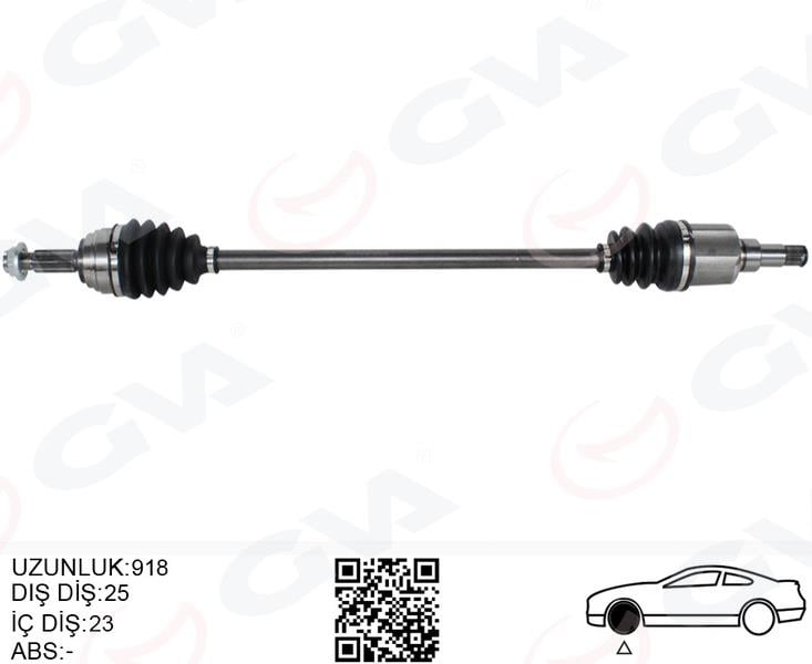 GVAÖn Aks Komple Sağ Ford Yenı Courıer 17 1.5-1.6 Tdcı -1.0 EcoboostGVA 4433104