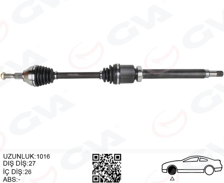 GVAÖn Aks Komple Sağ Ford Yenı Mondeo V 1.5 Tdci 14GVA 4437010
