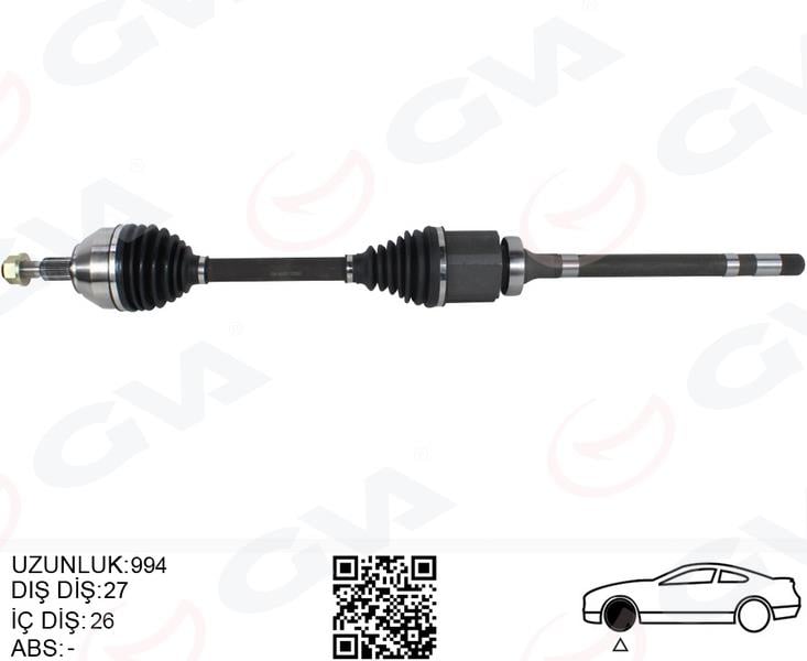 GVAOn Aks Komple Sag Kuga I 08 13 2.0 TdcıGVA 4434000