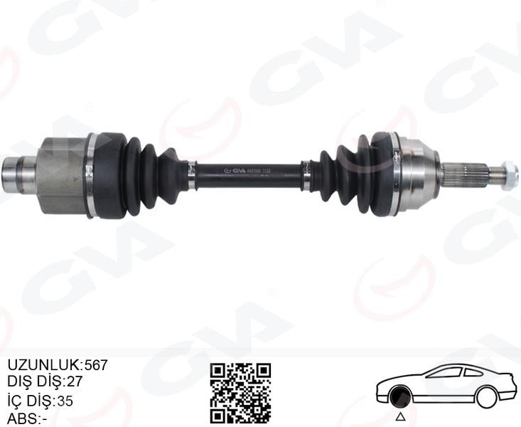 GVAOn Aks Komple Sag Mondeo I -Iı 1.6- 1.8- 2.0 93 00GVA 4437000