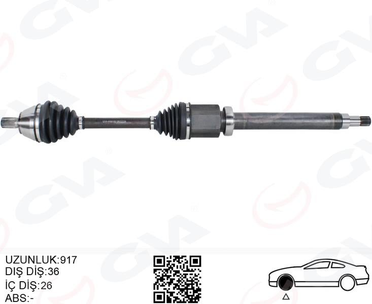 GVAÖn Aks Komple Sag Volvo S40 Volvo Iı 1.6 D2 10 12 V50 1.6 D2 10 12 C30 1.6 D2 10 12 D 4162 TGVA 4499160