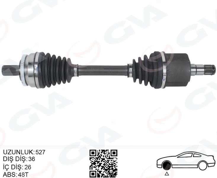 GVAÖn Aks Komple Sag Volvo S60 I 2.0 T 2.4 04 10 V70 Iı 2.0 T 2.4 04 10GVA 4499170