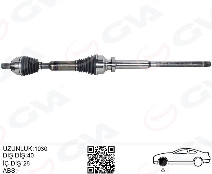 GVAÖn Aks Komple Sag Volvo Xc60 2.4 D 10 61 Xc60 I 2.0 T Otom. 09 12 Xc60 I D3 / D4 10 14 Xc60 I Suv T6 Awd 14GVA 4499162