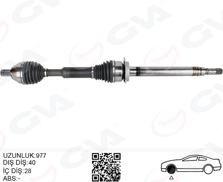 GVAÖn Aks Komple Sag Volvo Xc60 I 15 17 D3-D4 Manuel 6 VıtesGVA 4499166