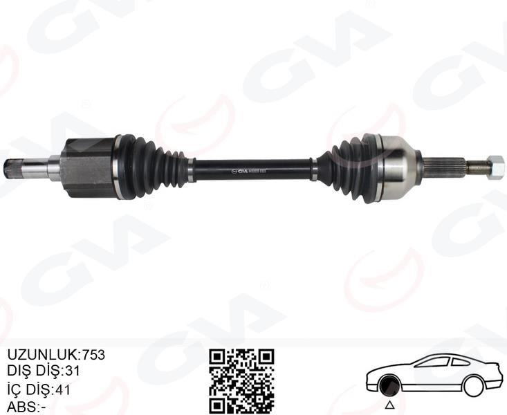 GVAOn Aks Komple Sol Custom V362 2.0 Ecoblue -2.2 Tdcı 125 155 11 Uzun SaseGVA 4435035