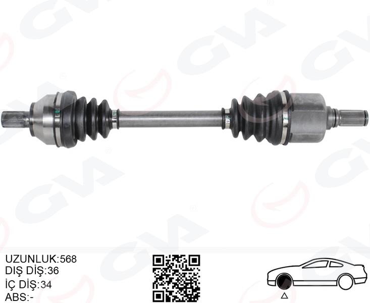 GVAÖn Aks Komple Sol Focus Iı 04 09 1.6 Tdcı Cvt Otom. DızelGVA 4435015