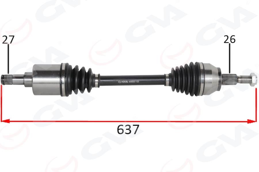 GVAOn Aks Komple Sol Focus Iıı 11 17 C Max 10 17 1.0 Ecoboost 1.5 Tdcı 1.6 TdcıGVA 4435003