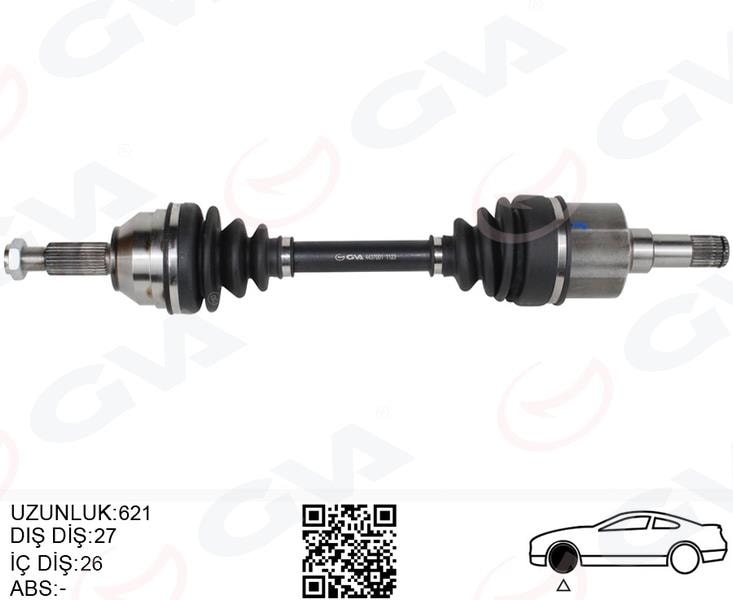 GVAÖn Aks Komple Sol Ford Mondeo I -Iı 1.6- 1.8 - 2.0 93 00GVA 4437001