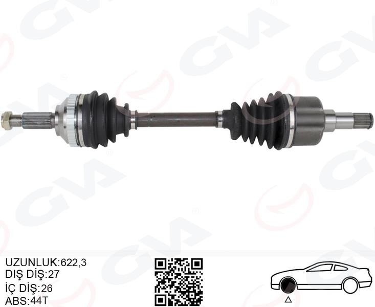 GVAÖn Aks Komple Sol Ford Mondeo I -Iı 1.6- 1.8- 2.0 93 00 AbslıGVA 4437005