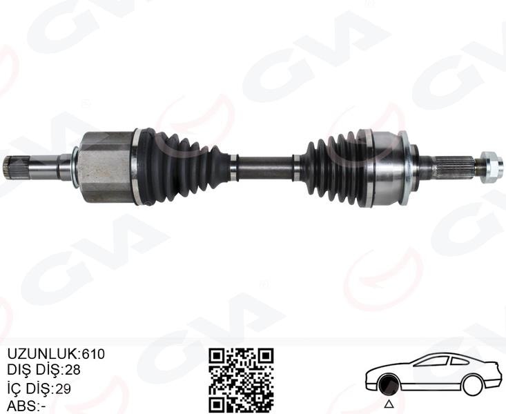 GVAÖn Aks Komple Sol Ford Ranger Tke 11 2.2 Tdcı 4 4GVA 4438003
