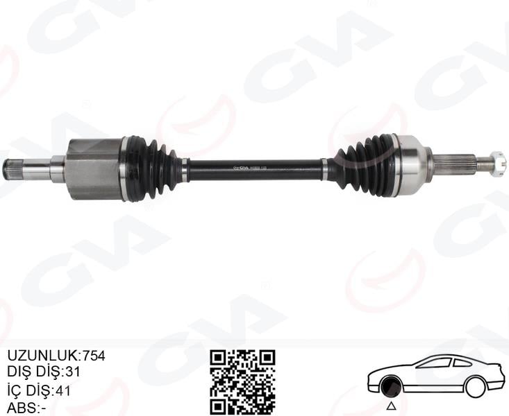 GVAOn Aks Komple Sol Transıt Custom V362 2.2Tdcı 12 Custom 2.0 Ecoblue 15 Kısa SaseGVA 4435033