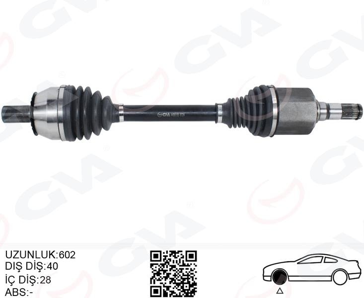 GVAÖn Aks Komple Sol Volvo S60 Iı 1.6 D2 10 15 S80 Iı 1.6D 10 V60 Volvo 1.6 D 10 15 Otomatik ŞanzımanGVA 4499165