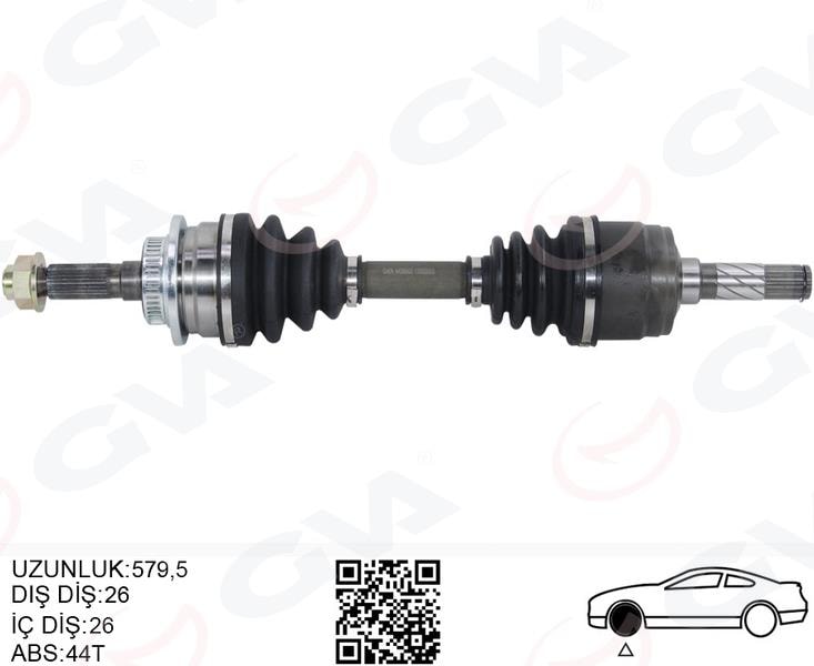 GVAOn Aks Sag Komple Ranger 2.5D -2.5Td 02 12 Mazda B-Serıe 2.5 D 4Wd 02 06 Abs Lı 4 4GVA 4438005