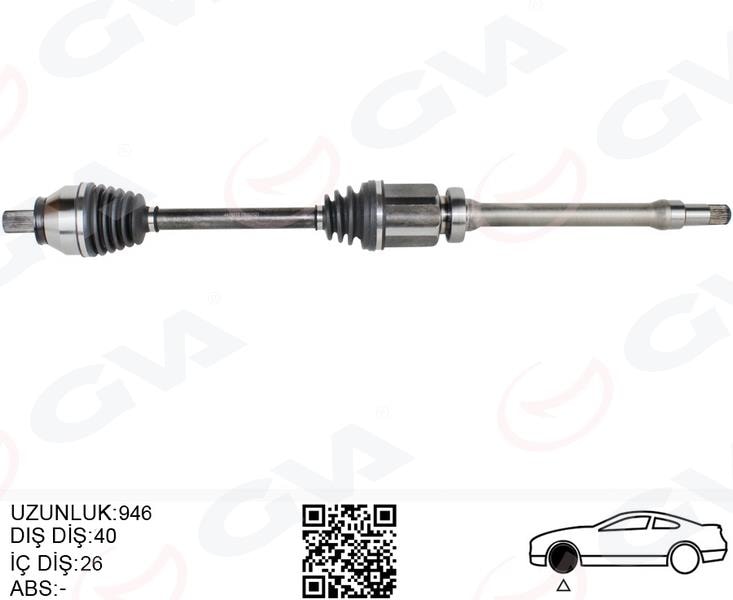 GVAOn Aks Sag Komple S60 Iı 1.6 D 11 15 S80 Iı 1.6 D Drıve 10 15 V70 Iıı 1.6 D 10 15 V60 I 1.6 Drıve 11 15GVA 4499172