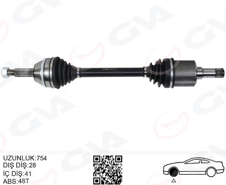 GVAÖn Aks Sol Komple Abs 140Ps Transıt V347 06 11 KısaGVA 4432001