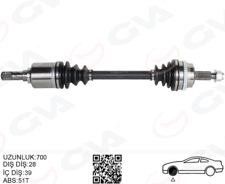 GVAÖn Aks Sol Renault Master Iı Fd 2.5 Dcı Abslı 51 Dıs 28X39 06-10GVA 4419037