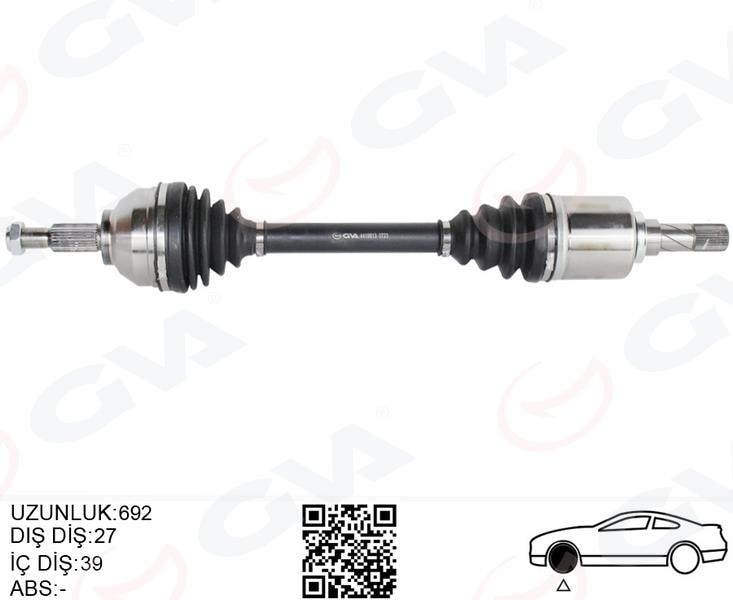 GVAÖn Aks Sol Renault Trafıc Iı 01 14 2.0Dci Opel Vivaro 01 14 2.0CdtıGVA 4419613