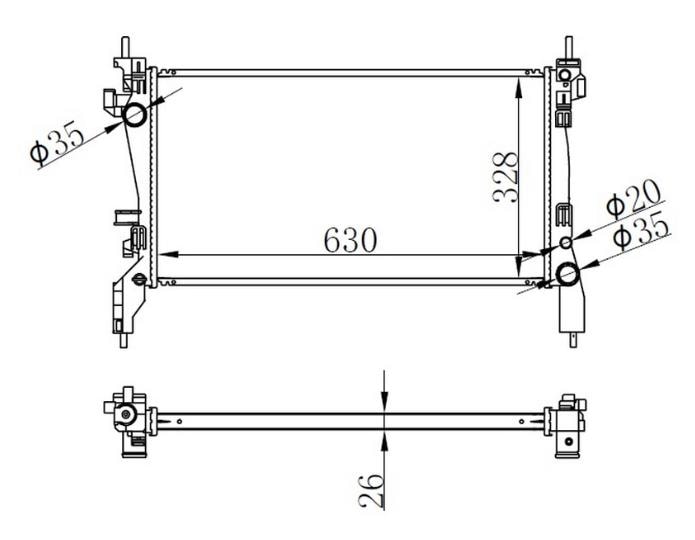 GVARadyatör Brazing Fıorıno 1.3 Mtj 08 Brazing 630X318x22GVA 3129441