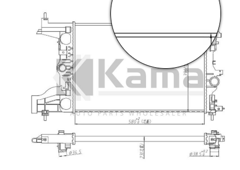 MGASU RADYATORU OPEL ASTRA J CHEVROLET CRUZE A16XER 1.6 BENZINLI MANUELMGA-80736