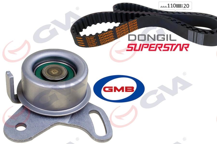GVATriger Kayış Seti Eksantrik Seti Hyundaı Accent 1.3L G4ea Enjeksiyonlu 01-05 / Getz 1.3L G4ea 02-10 1 Kayış 1 Rulman 110X220GVA 59T9105GMB