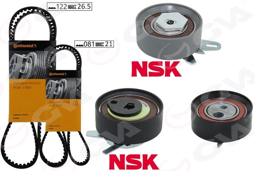 GVATriger Seti 122X26.5 -077X21 T4 2.5Tdı - Lt35 2.5Tdı Acv-Anj-Avr K015323xs Triger Pompa SetiGVA 59T7570C
