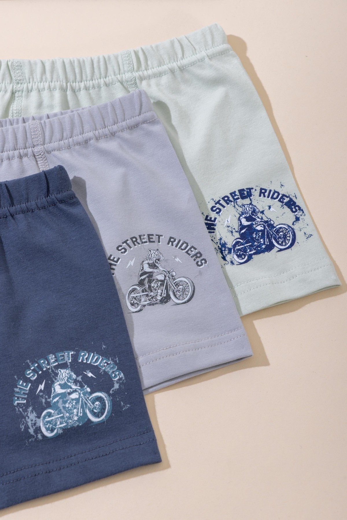Erkek Çocuk Pamuklu Baskılı Rahat Kesim Likralı Boxer 3'lü Paket 3548 Renkli