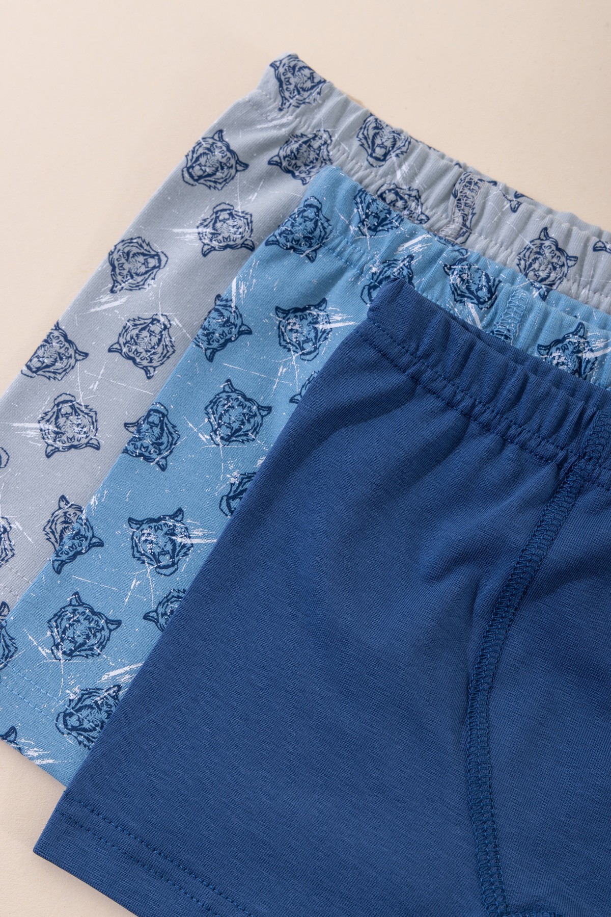 Erkek Çocuk Pamuklu Baskılı Rahat Kesim Likralı Boxer 3'lü Paket 3564 Renkli