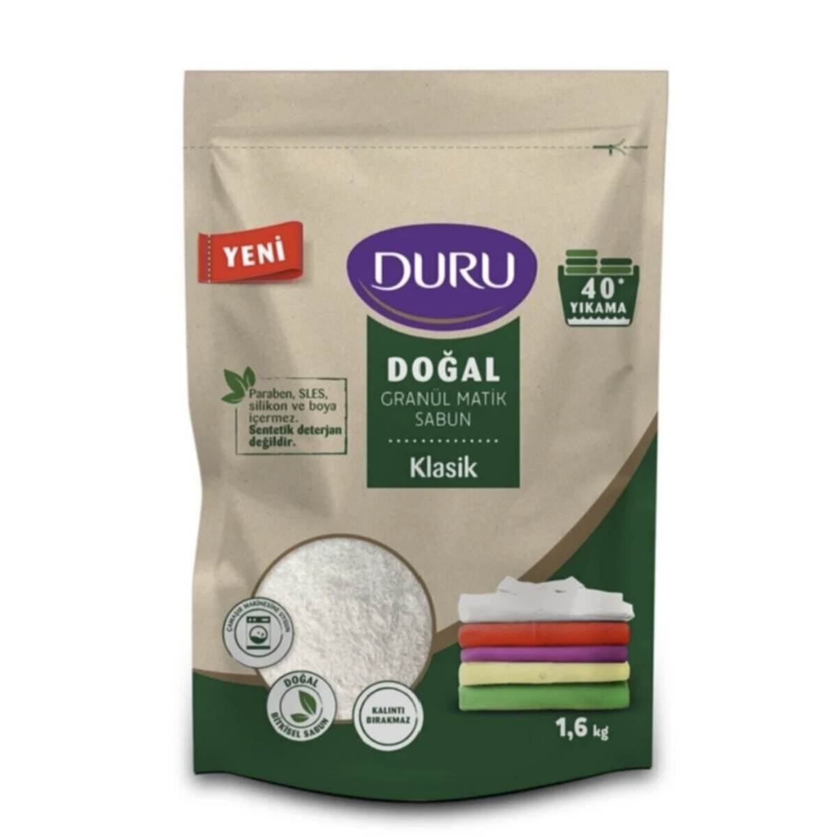 Duru Doğal Kaynaklı Granül Matik Sabun Klasik 1600 gr