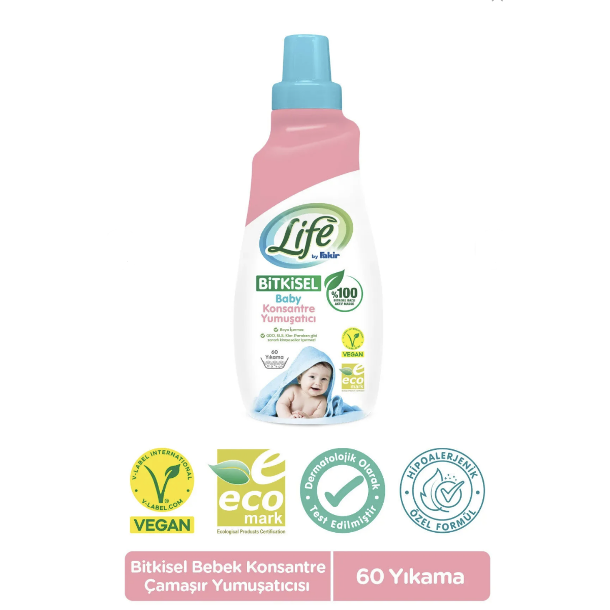 Life by Fakir Baby %100 Bitkisel Konsantre Yumuşatıcı 1500 ml (60 yıkama)