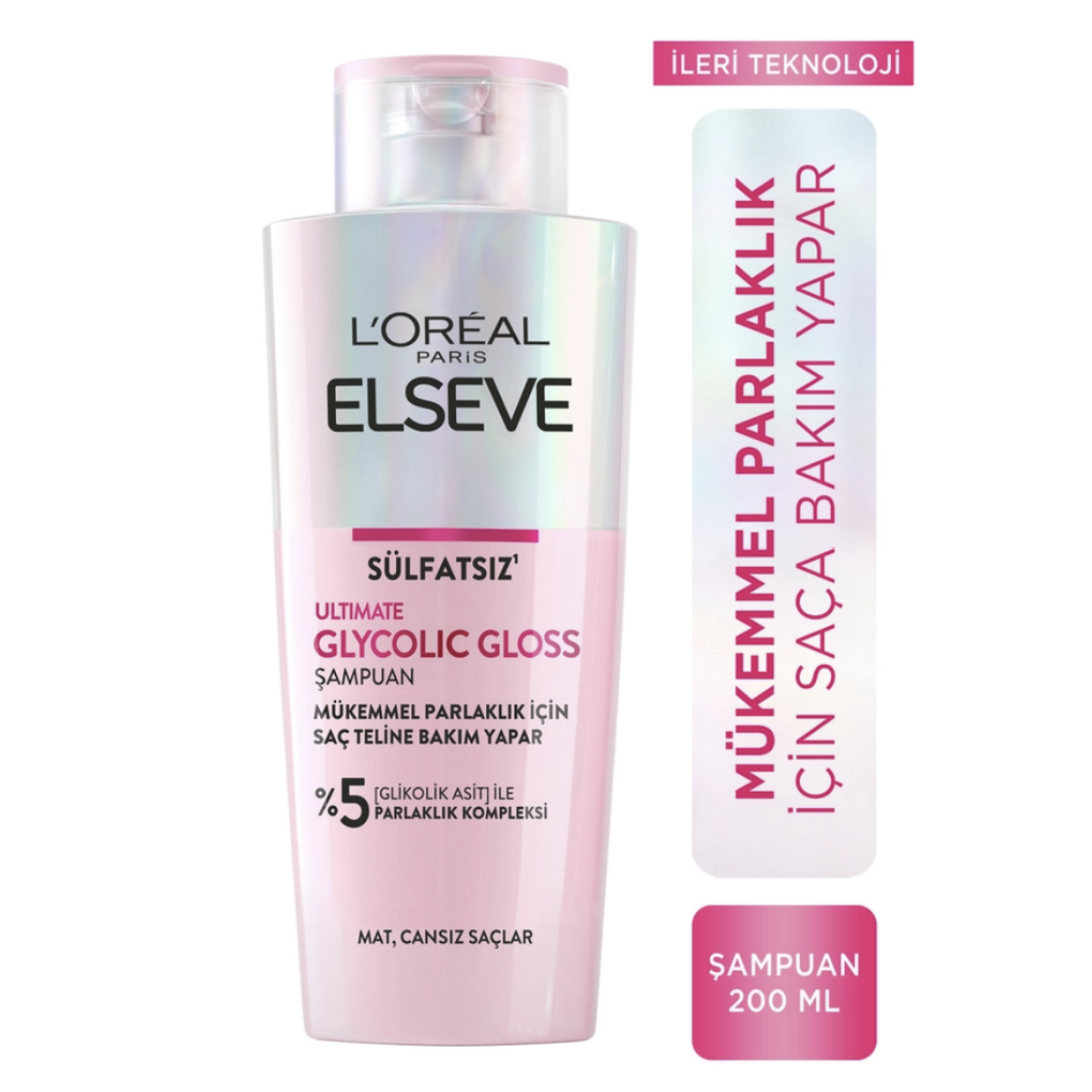 Loreal Paris Elseve Ultimate Glycolic Gloss Mükemmel Parlaklık İçin Bakım Yapan Şampuan 200 ml