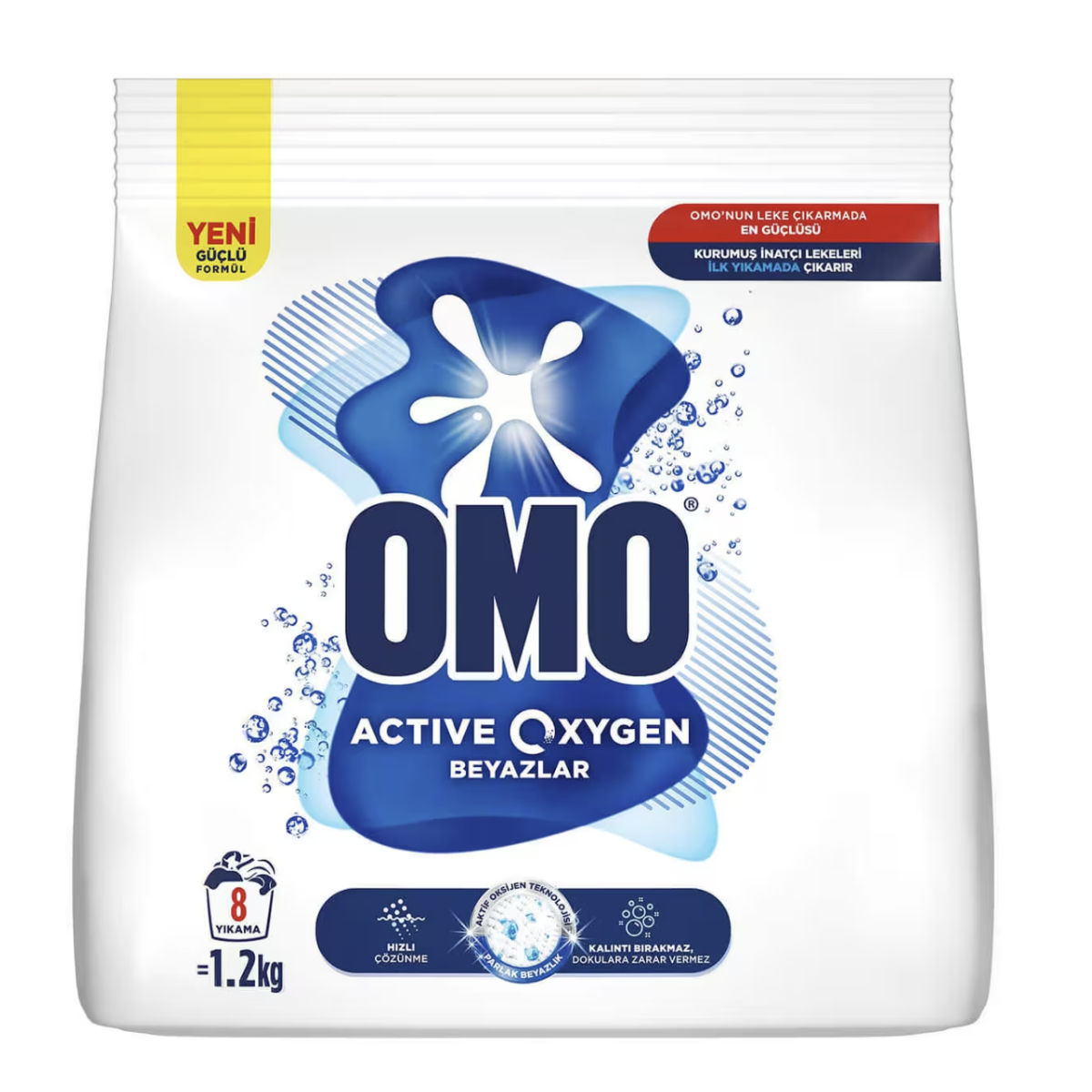 Omo Toz Çamaşır Deterjanı Active Oxygen Beyazlar 1.2 kg