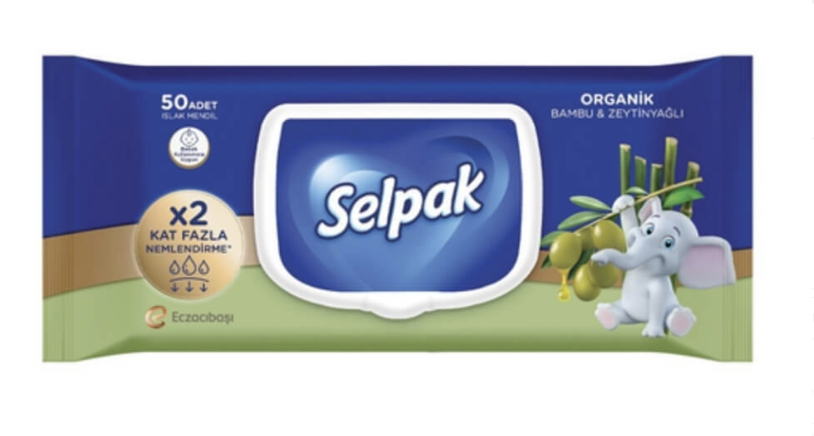 Selpak Bambu ve Zeytinyağlı Islak Mendil 50 li