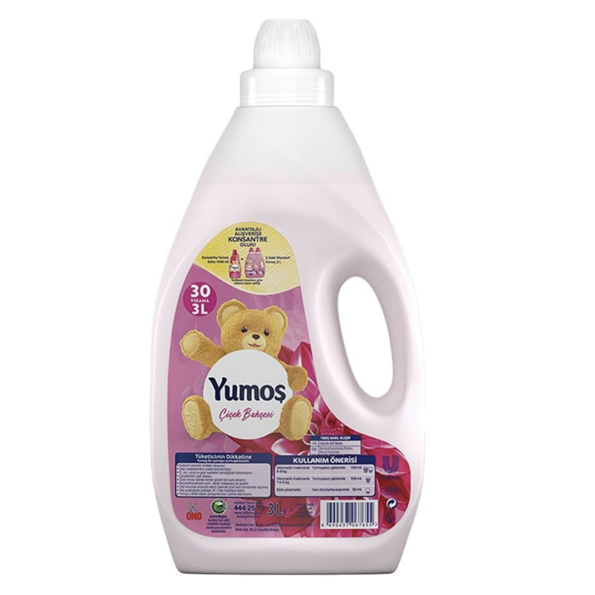 Yumoş Çiçek Bahçesi Çamaşır Yumuşatıcısı 3 lt 30 Yıkama