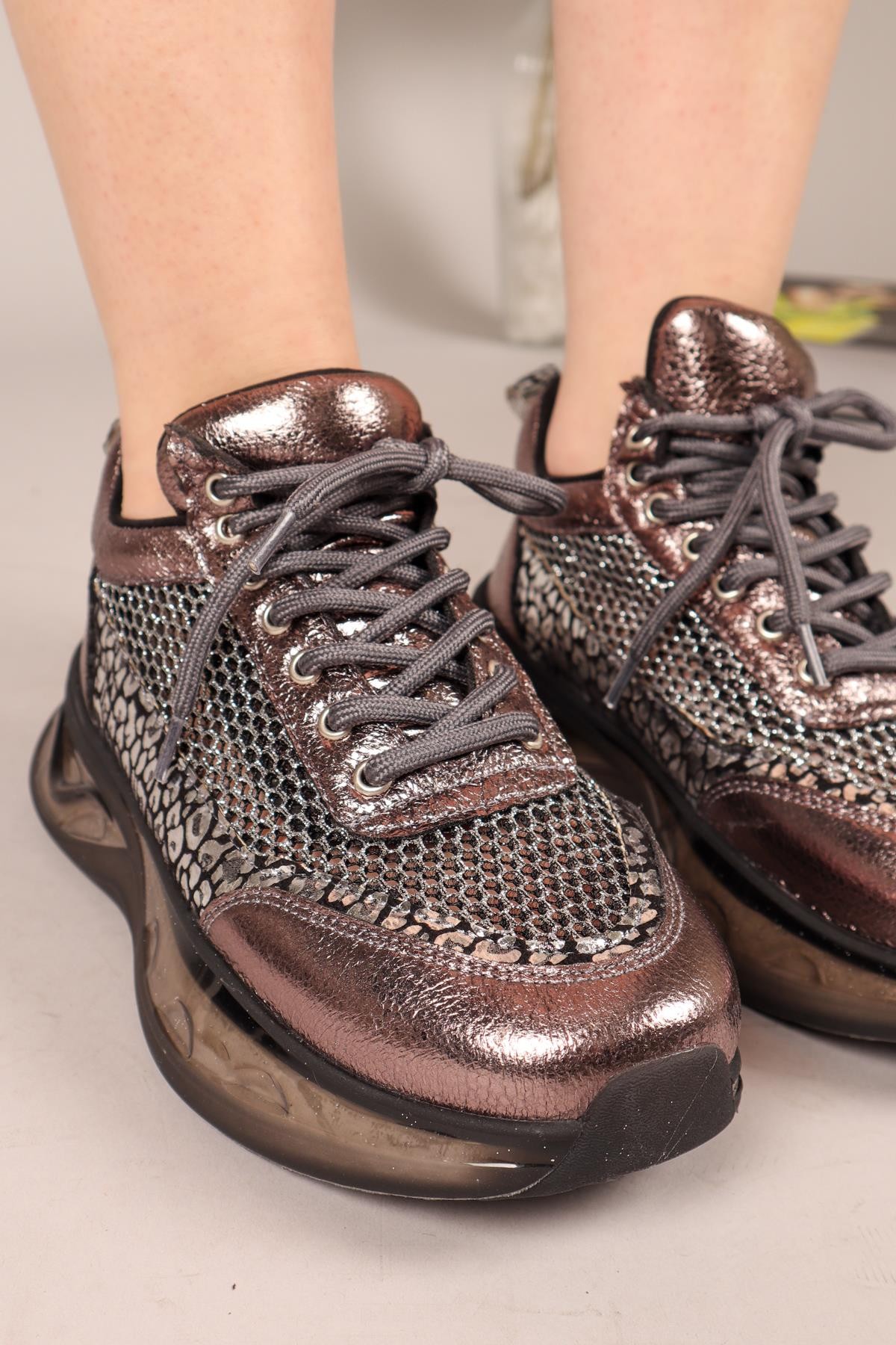 EİLİS File Bağcıklı Sneakers PLATİN