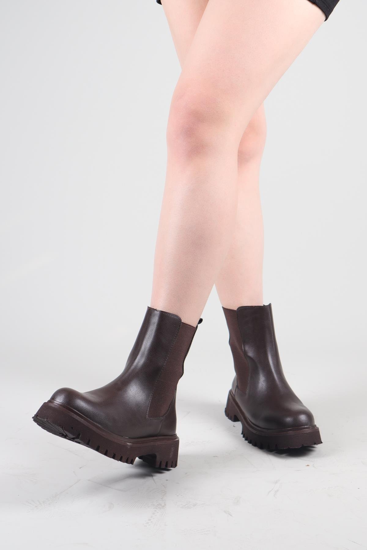 GENT Lastikli Bot KAHVERENGİ