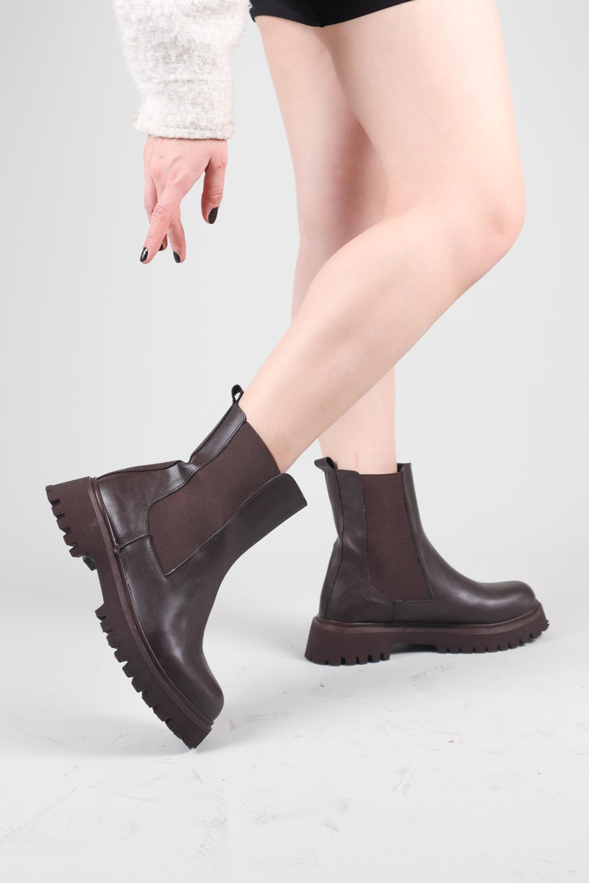 GENT Lastikli Bot KAHVERENGİ