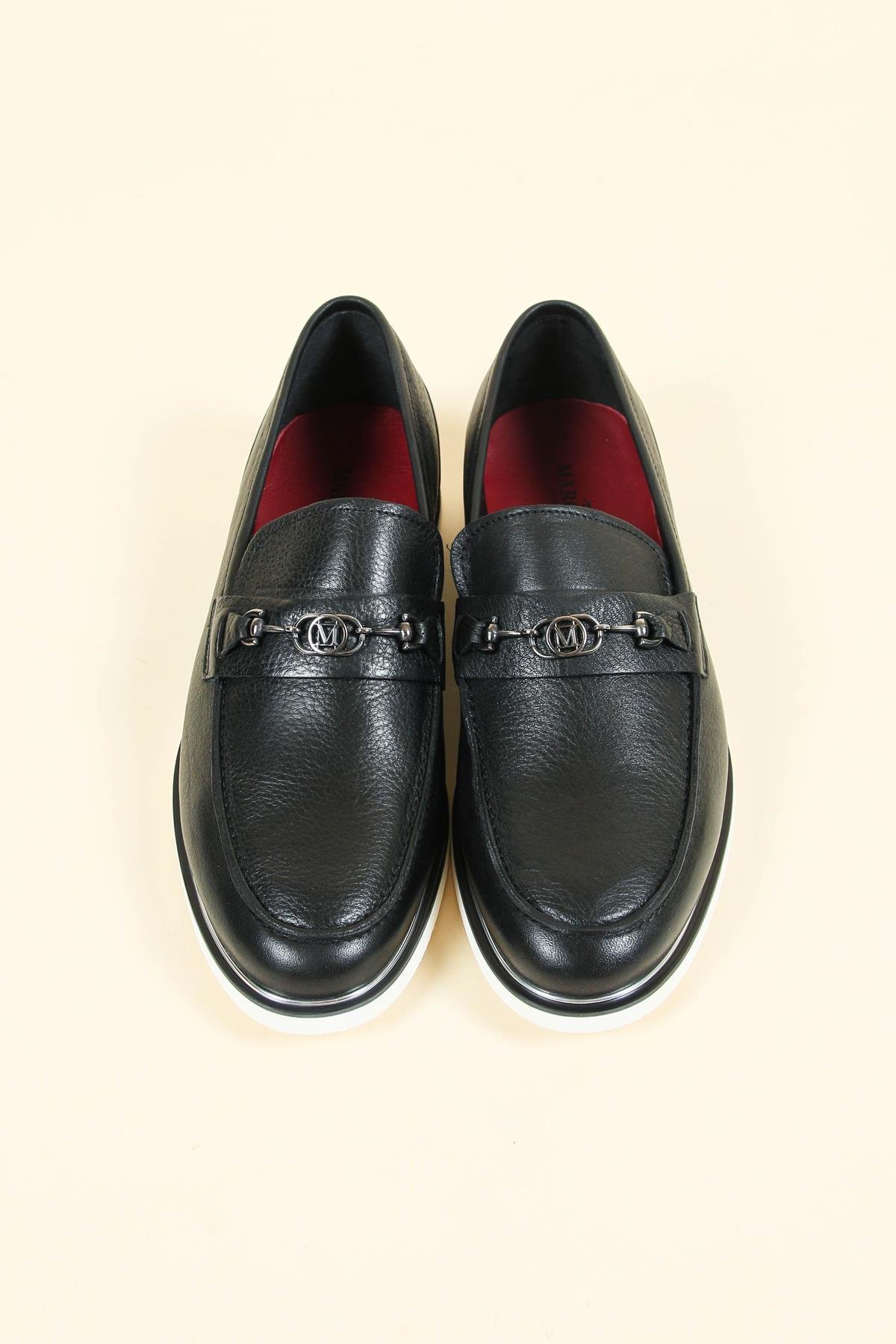 Hakiki Deri Tokalı Erkek Ayakkabı SİYAH