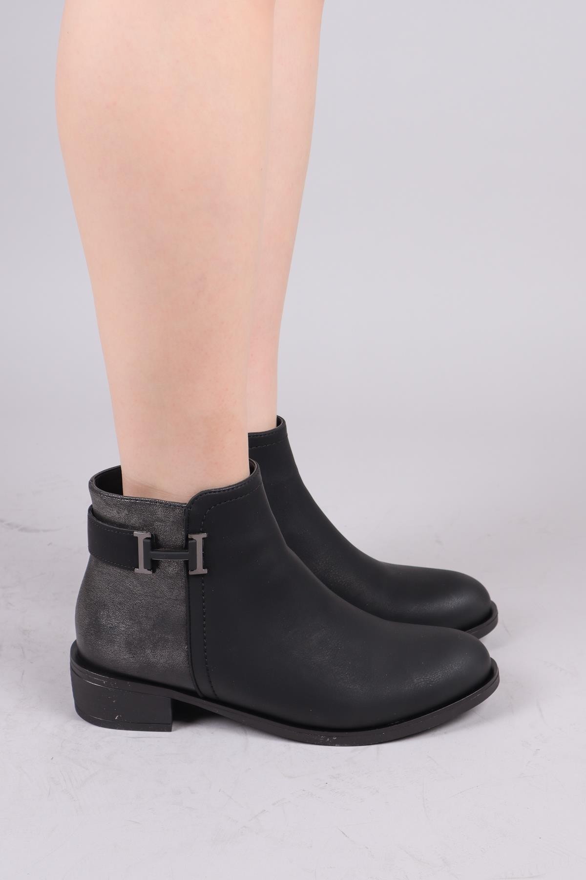 HERVEY Tokalı Bot SİYAH