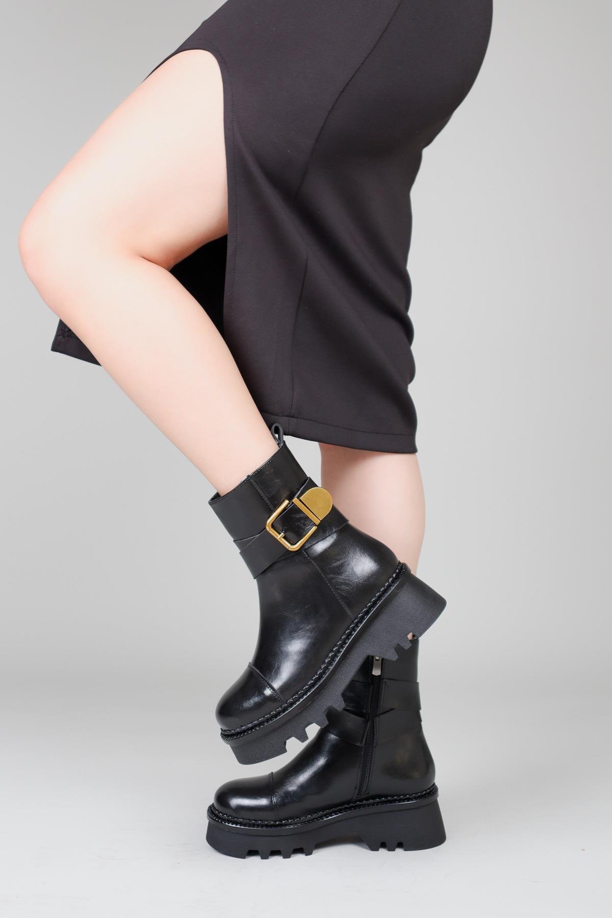 LENKA Toka Detaylı Kadın Bot SİYAH