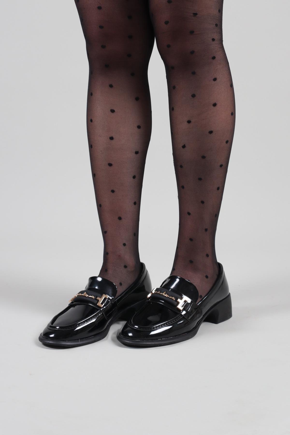 LİNA Rugan Loafer SİYAH