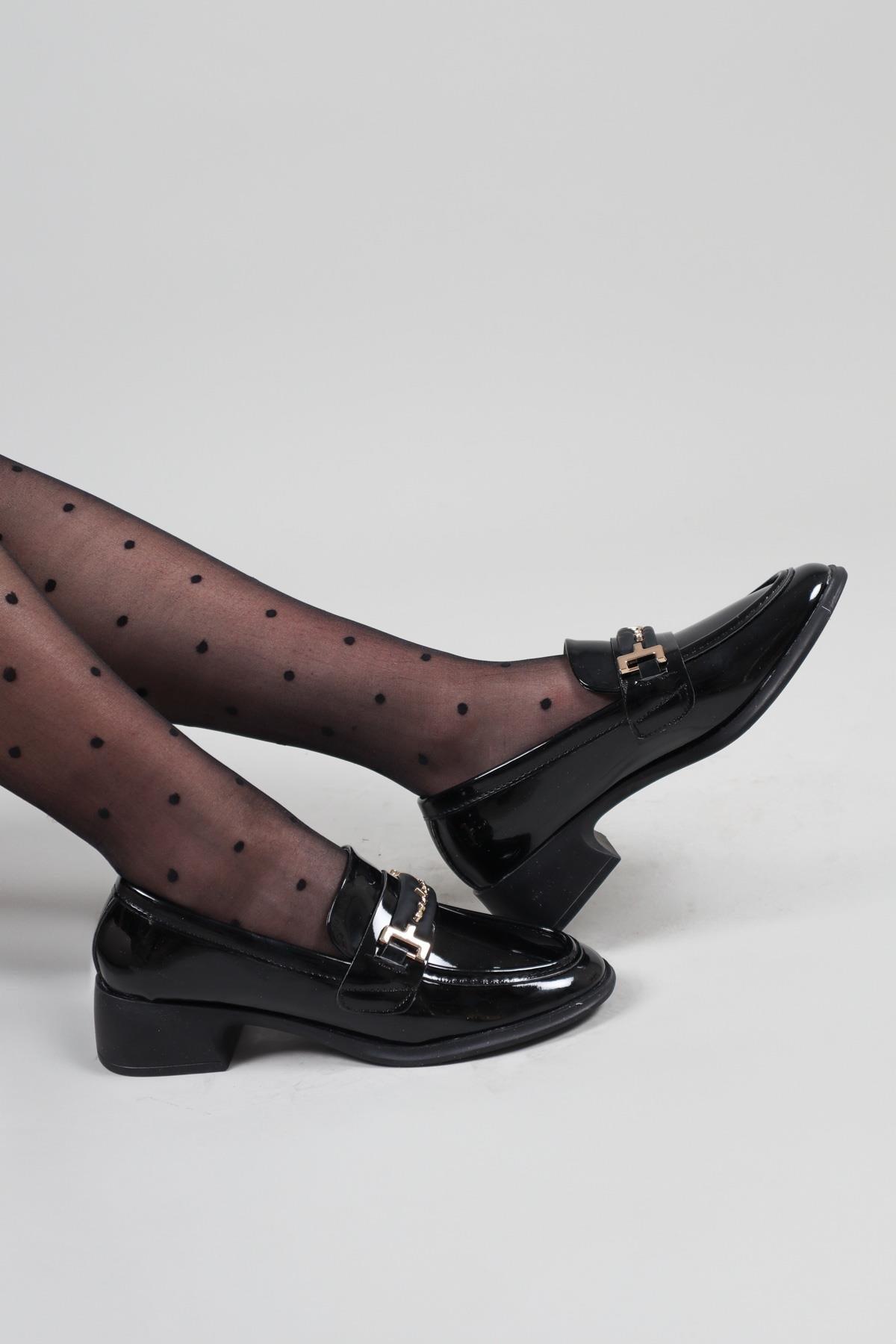 LİNA Rugan Loafer SİYAH