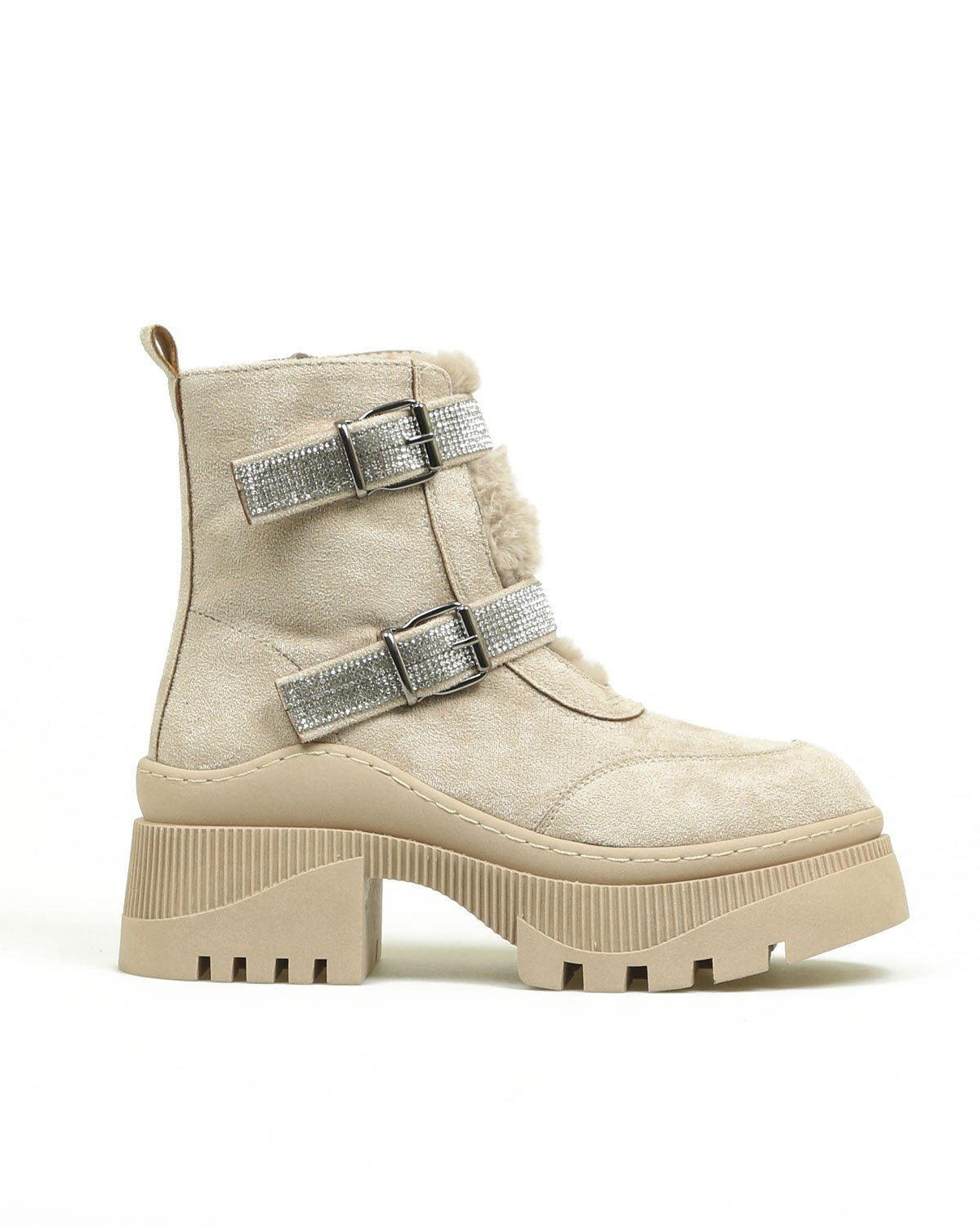 Taş Detaylı Süet Bot-TEN